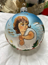 Load image into Gallery viewer, 80mm Blue Angel on Holly Santa's Little Painters