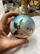 Load image into Gallery viewer, 80mm Blue Angel on Holly Santa's Little Painters