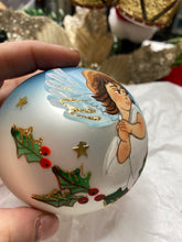 Load image into Gallery viewer, 80mm Blue Angel on Holly Santa's Little Painters