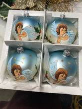 Load image into Gallery viewer, 80mm Blue Angel on Holly Santa's Little Painters