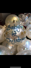 Load image into Gallery viewer, Glass Pearl bauble Santa's Little Painters