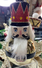 Load image into Gallery viewer, Gold Hanging Nutracker Ornament Santas little painters