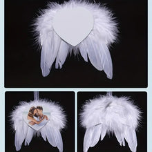 Load image into Gallery viewer, Feather Memorial Hanging Ornament with Heart-Shaped Photo Frame Santa's Little Painters