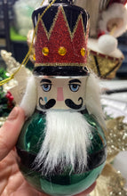 Load image into Gallery viewer, Green Nutcracker Hanging Ornaments Santa's Little Painters
