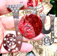 Load image into Gallery viewer, Tipperary Crystal Joy Ornament with Bauble O Santa's Little Painters