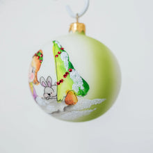 Load image into Gallery viewer, 80mm Little Girl with holly headband hand painted Santa's Little Painters