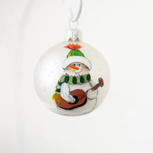 Load image into Gallery viewer, 60mm Snowman hand painted baubles Santa's Little Painters