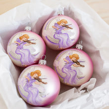 Load image into Gallery viewer, 80mm Angel with Violin Hand Painted Santa's Little Painters
