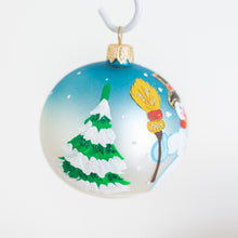 Load image into Gallery viewer, 80mm Snowman with Broom Santa's Little Painters