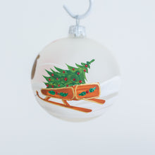 Load image into Gallery viewer, 100mm santa hand painted bauble Santa's Little Painters