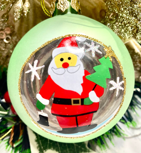 80mm Green Santa Santas little painters