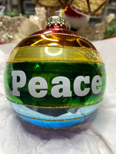 Peace rainbow Santas little painters