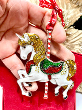 Load image into Gallery viewer, Rocking horse hanging Santas little painters
