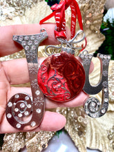 Load image into Gallery viewer, Joy Hanging Santas little painters
