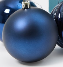 Dark Blue Matte Shatterproof 80mm Bauble Santas little painters