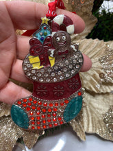 Load image into Gallery viewer, Stocking Hanging Ornament Santas little painters
