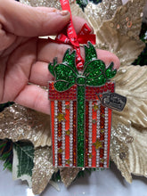 Load image into Gallery viewer, Present Hanging Ornament Santas little painters
