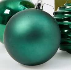 Dark Green Shatterproof 80mm Bauble Santas little painters