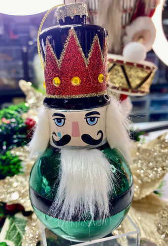 Green Nutcracker Hanging Ornaments Santa's Little Painters