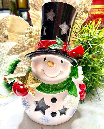 LED Snowman Santa's Little Painters