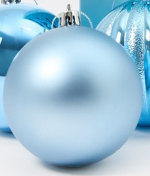 Light Blue Matte Shatterproof 80mm Bauble Santas little painters