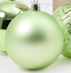 Lime Green Shatterproof 80mm Bauble Santas little painters