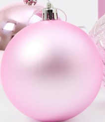 Baby Pink Matte Shatterproof Bauble Santa's Little Painters