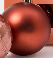 Brown Matte Shatterproof 80mm Bauble Santas little painters