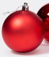 Red Matte Shatterproof Baubles 80mm Santa's Little Painters