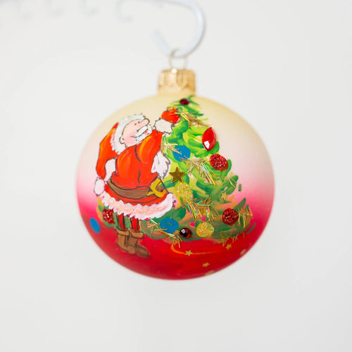80mm Santa decorating his tree Santa's Little Painters
