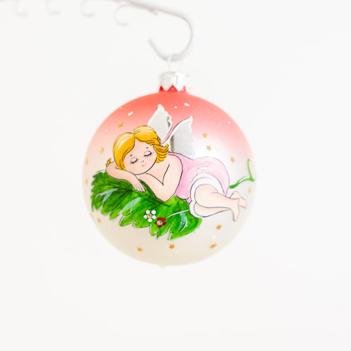 80mm Baby Pink Sleeping Fairy Santa's Little Painters