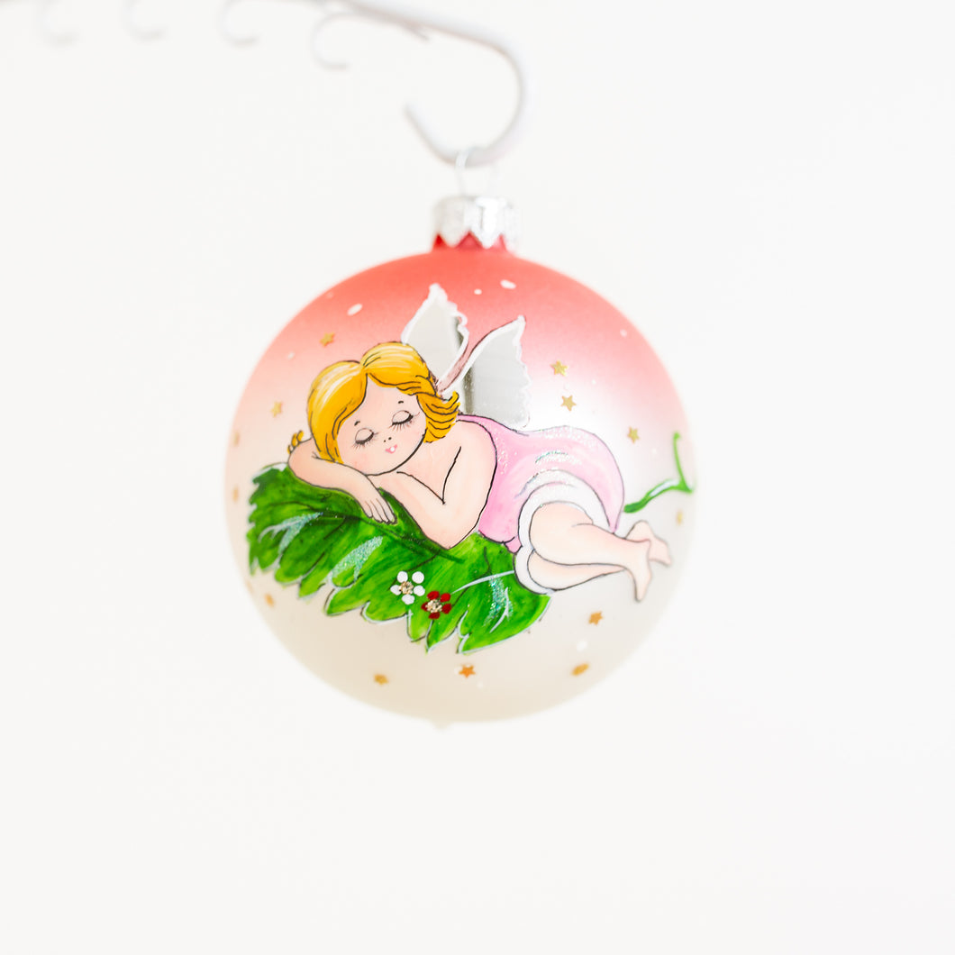 80mm Baby Pink Sleeping Fairy Santa's Little Painters
