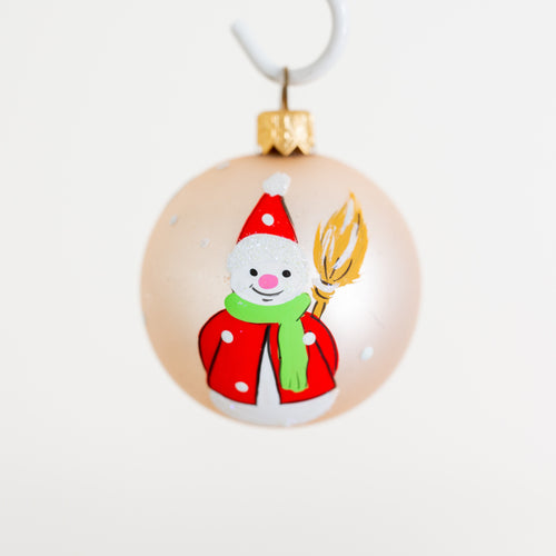 60mm snowman hand painted Santa's Little Painters