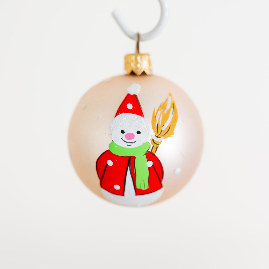 60mm snowman hand painted Santa's Little Painters