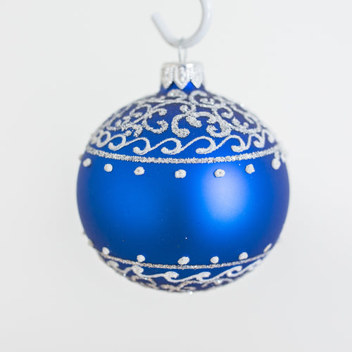 60mm Blue with silver swirls Santa's Little Painters