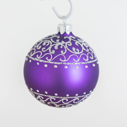 Royal Silver Splendour - Purple and Silver 80mm Santa's Little Painters