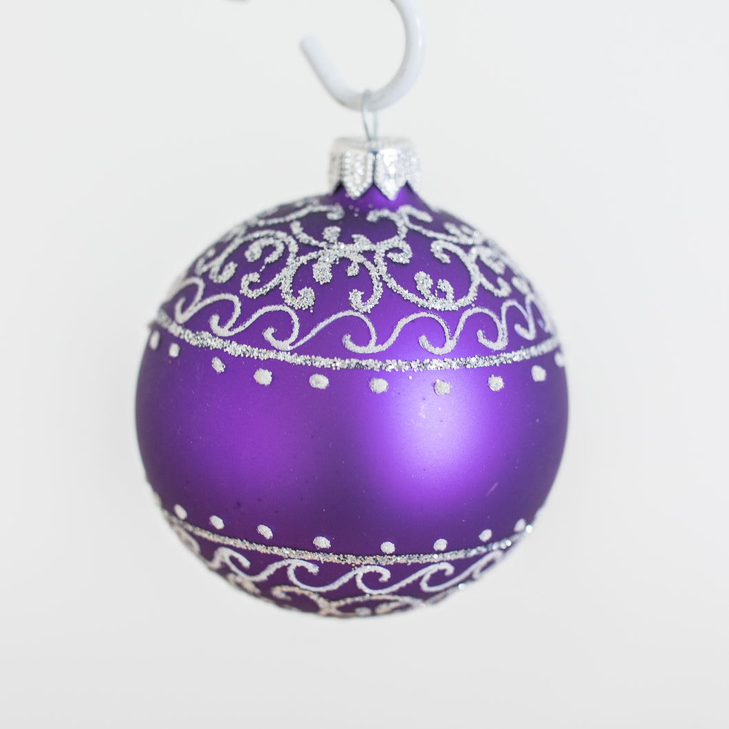 Royal Silver Splendour - Purple and Silver 80mm Santa's Little Painters