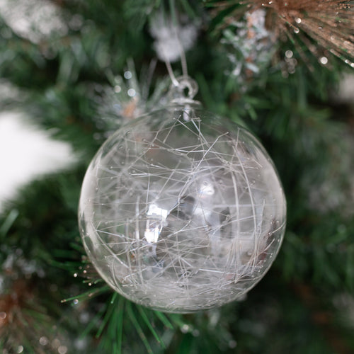 Glass Icicle Baubles 100mm Santa's Little Painters